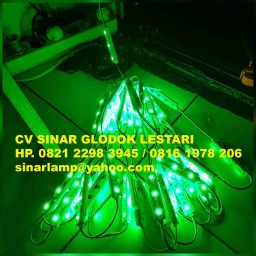 Lampu LED Module 3 mata warna Hijau